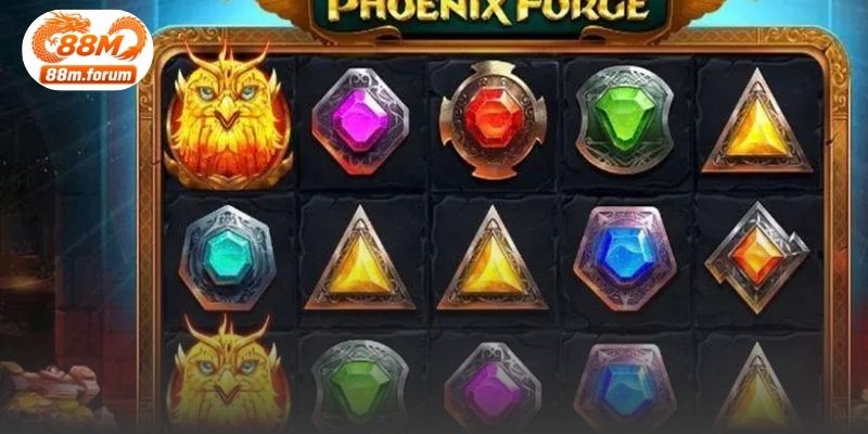 Giao diện slot game với hệ thống cuộn quay và biểu tượng đa dạng