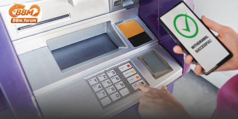 Giao diện rút tiền được thiết kế trực quan và dễ kiểm tra